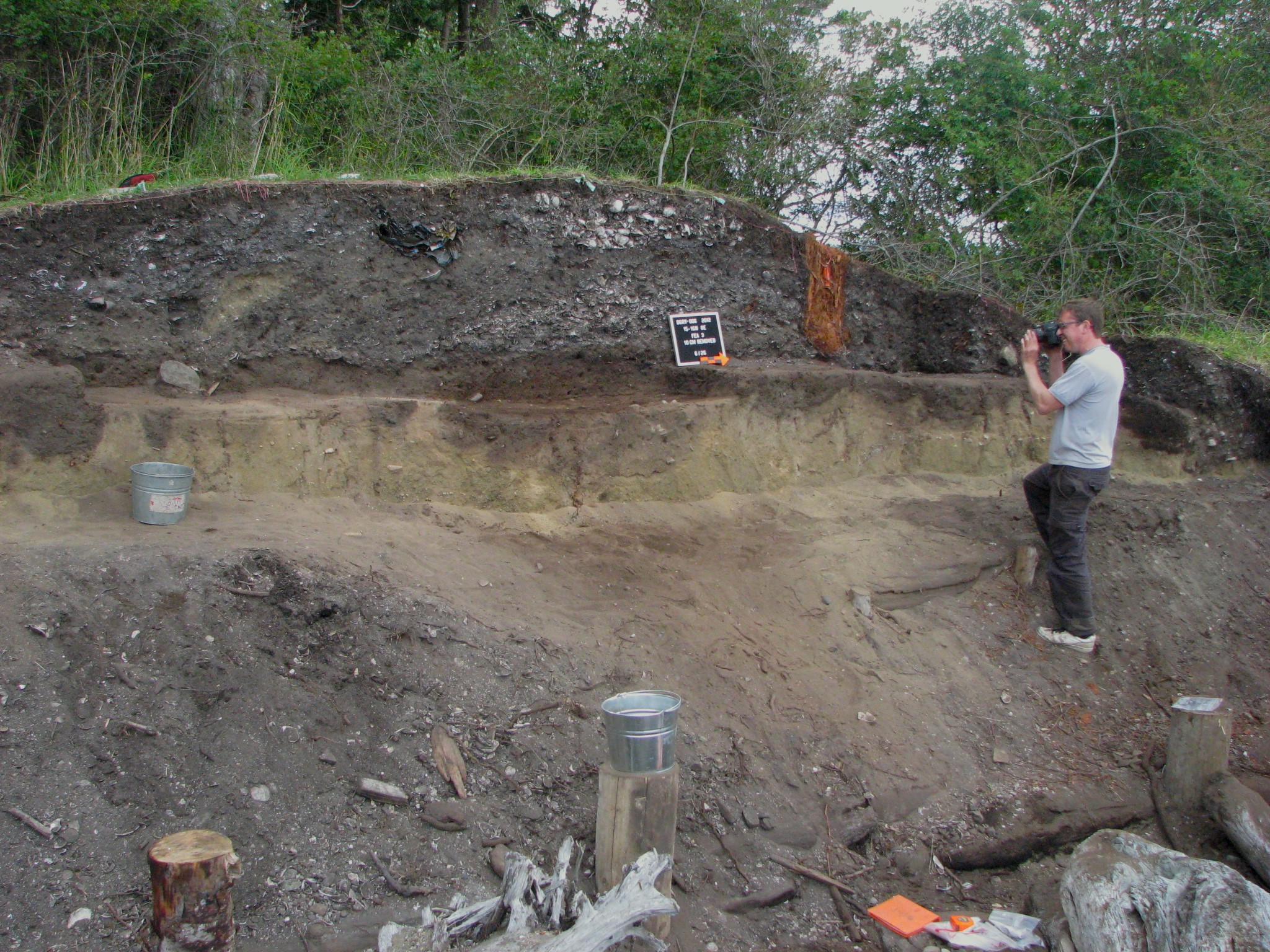 Hillside excavation archaeological site